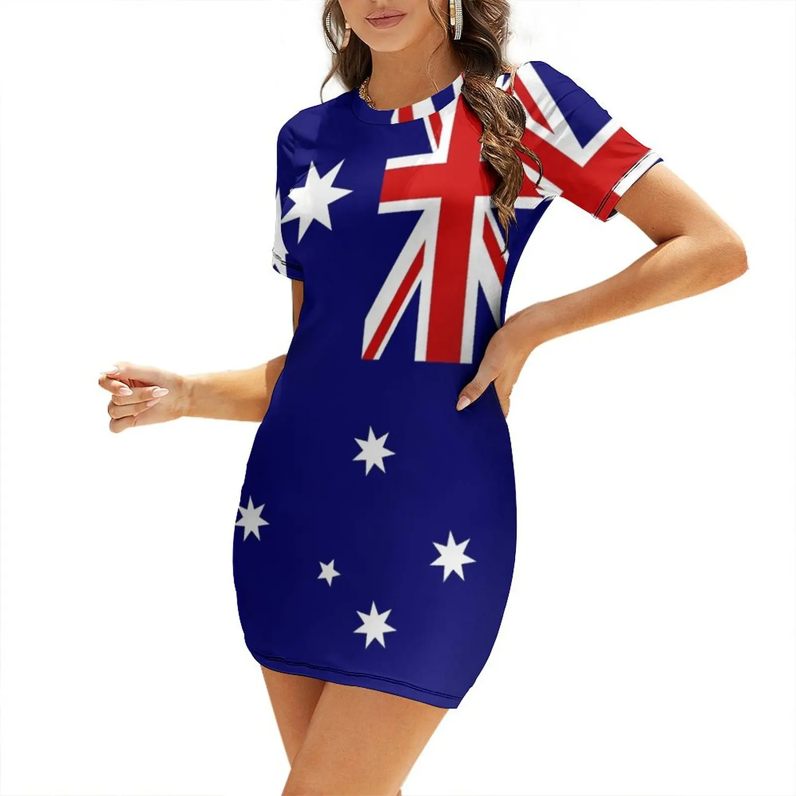 Summer Clothing Women Australia - Australien-Tag Kurzarmkleid Damenbekleidung Hochzeitskleider für Partys