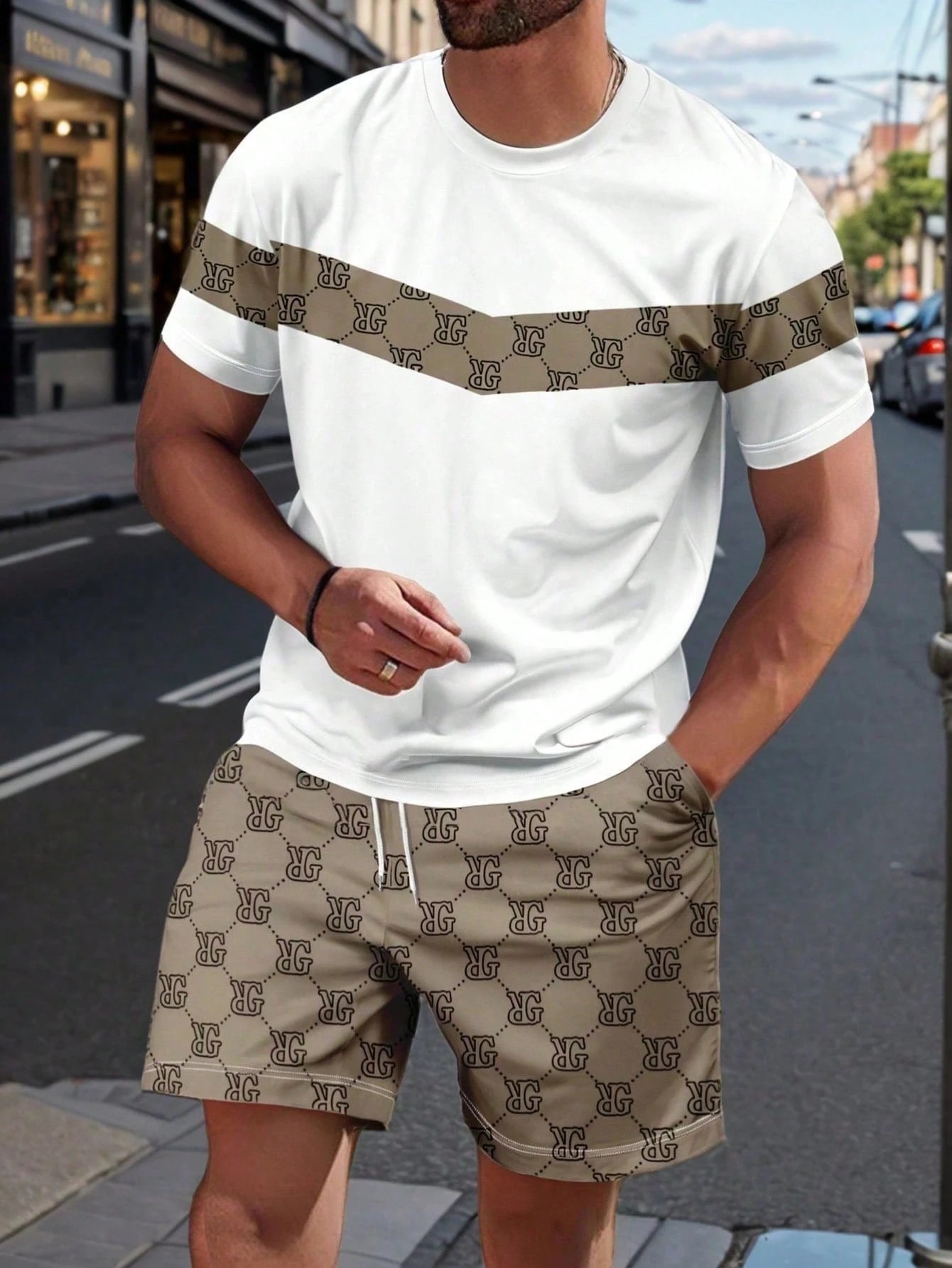 Summer Clothing Patterns - 2026 Sommer Herrenanzug mit 3D-Druckmuster –