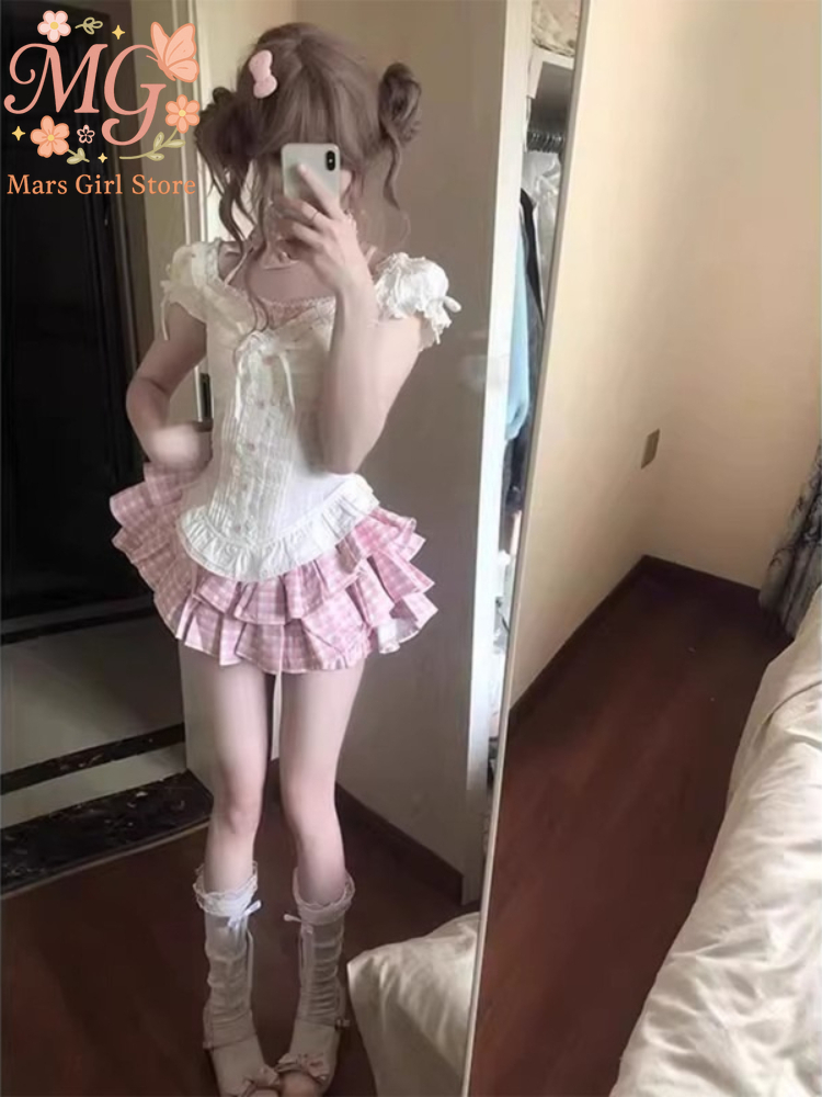 Summer Alt Clothing - Japanische Kawaii Lolita Süße 2-teilige Sets