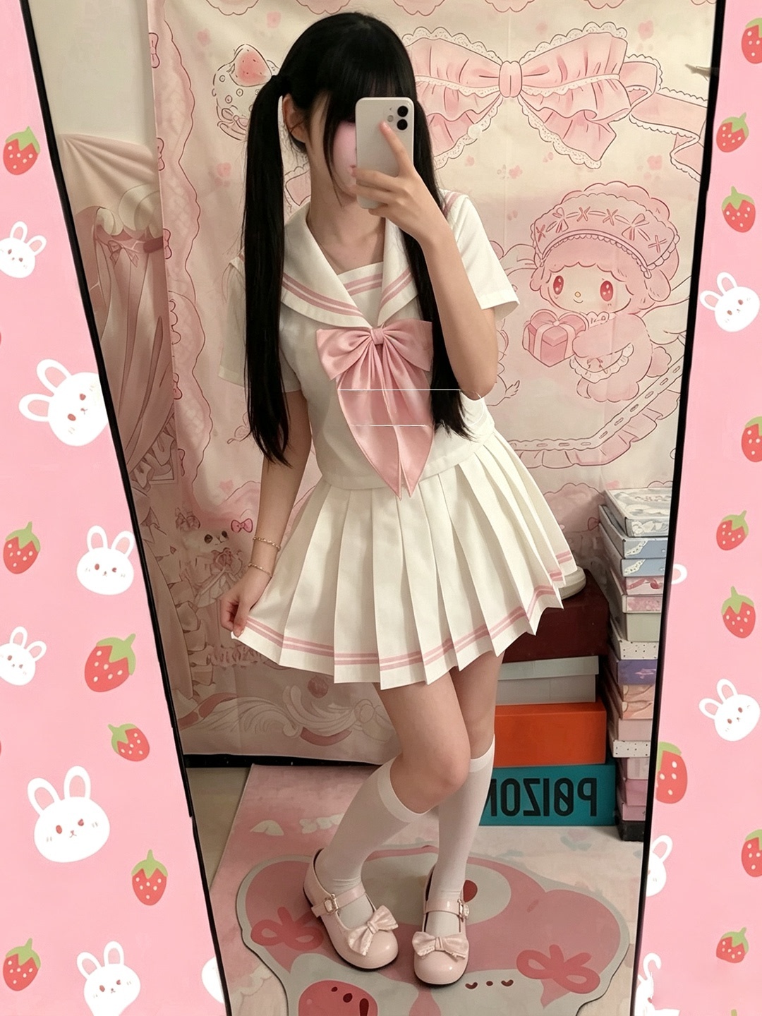 Erdbeer-Print im japanischen S – Summer Alt Clothing Bewertung und Preis