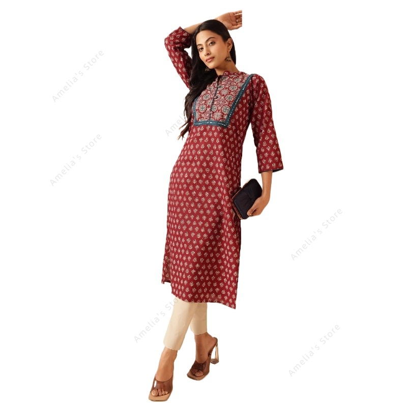Frühling Sommer Damen Ethnisch – Summer Clothing India Bewertung und Preis