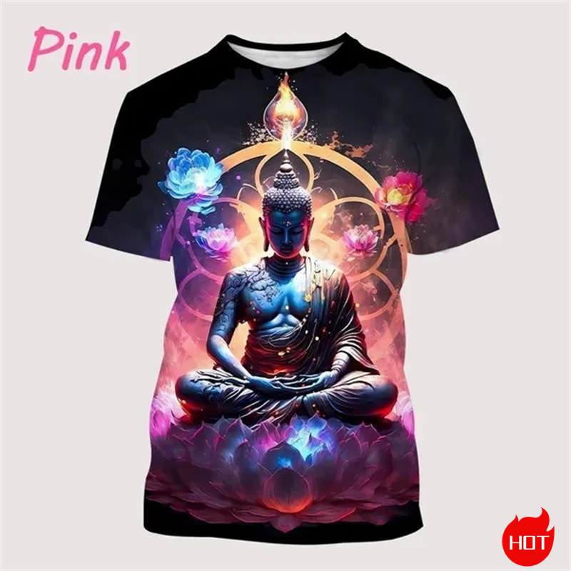 Harajuku 3D-Druck Buddha Shaky – Summer Clothing India Bewertung und Preis