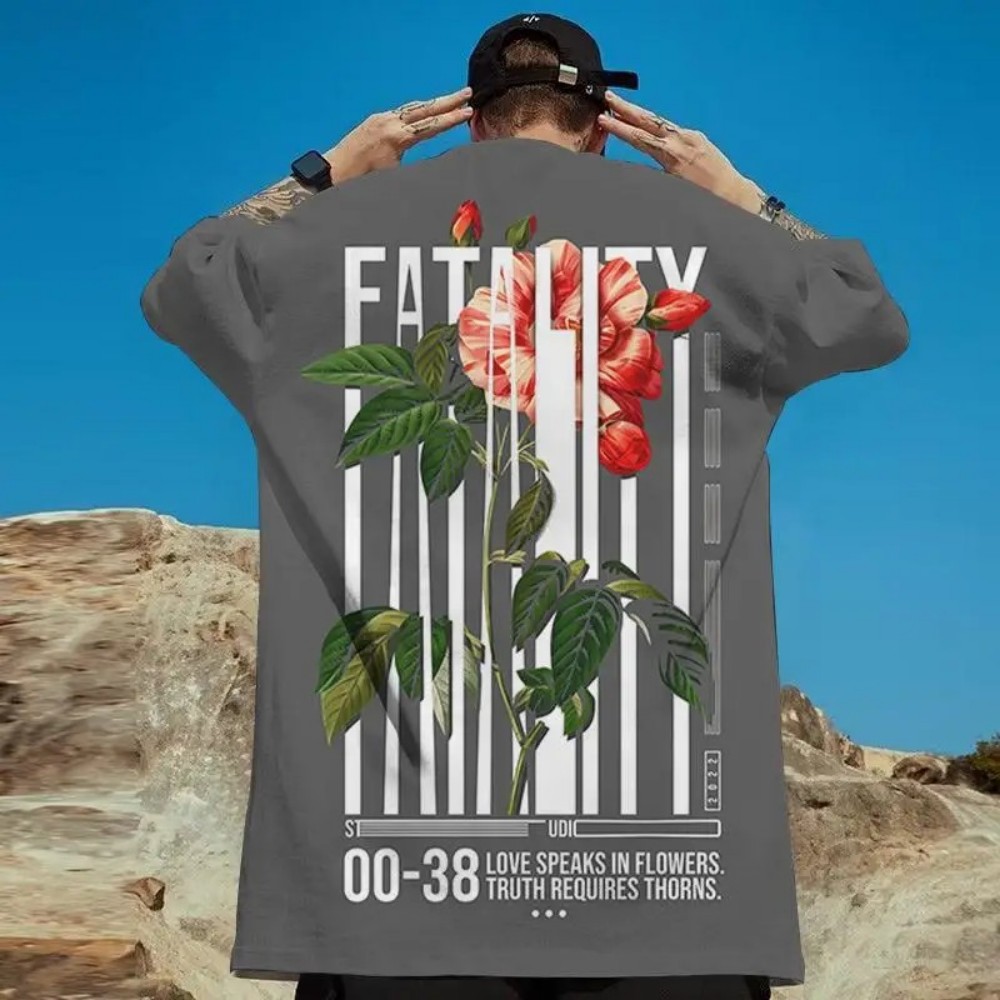 Harajuku 3D-Druck T-Shirt mit  – Summer Rose Clothing Bewertung und Preis