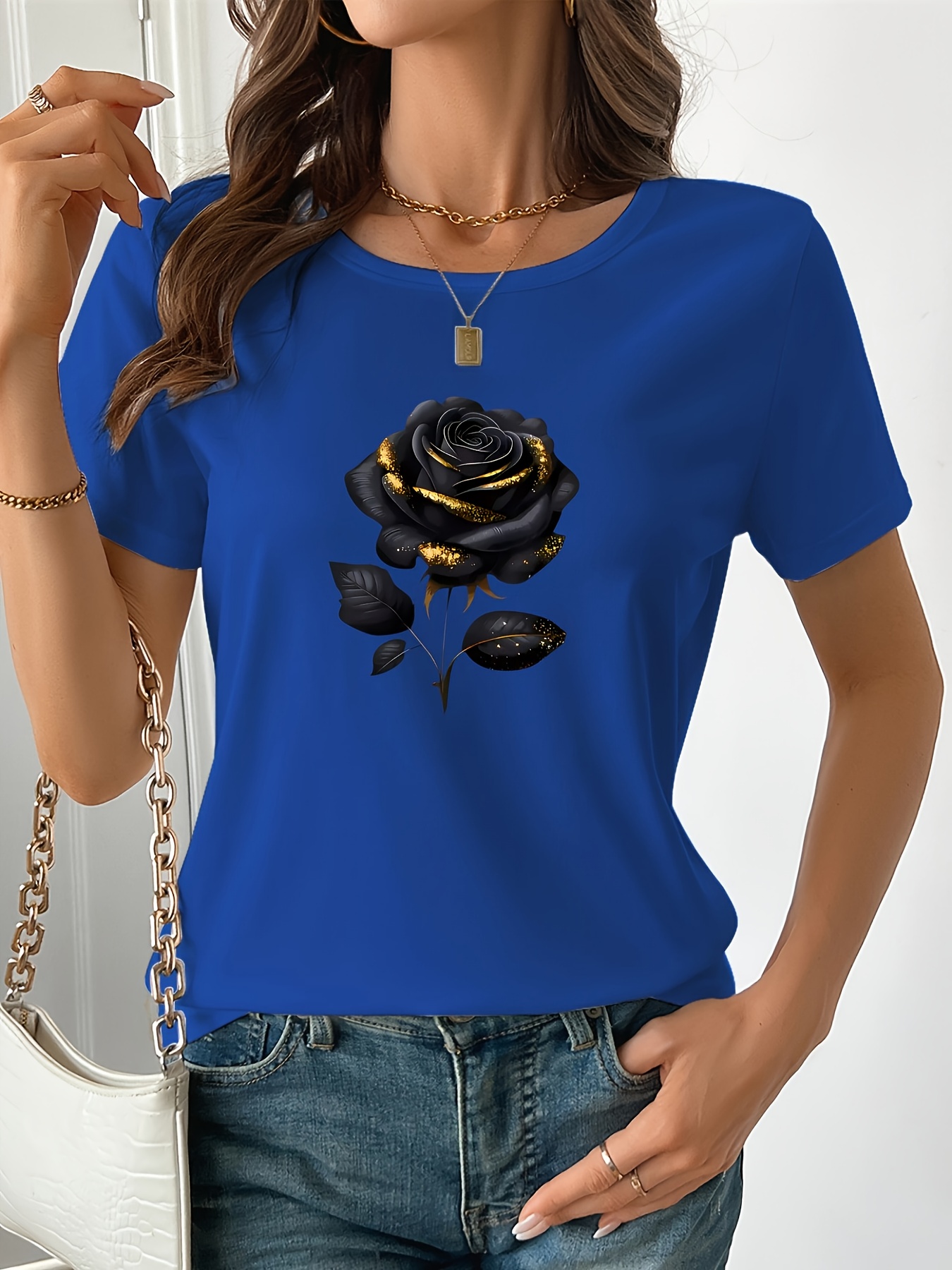 Übergroßes schwarzes T-Shirt f – Summer Rose Clothing Bewertung und Preis